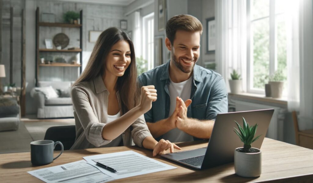 a couple finally enrolled in a health insurance plan